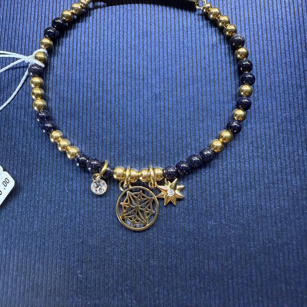 Brosway Italia Gold and Black Charm Bracelet NWT